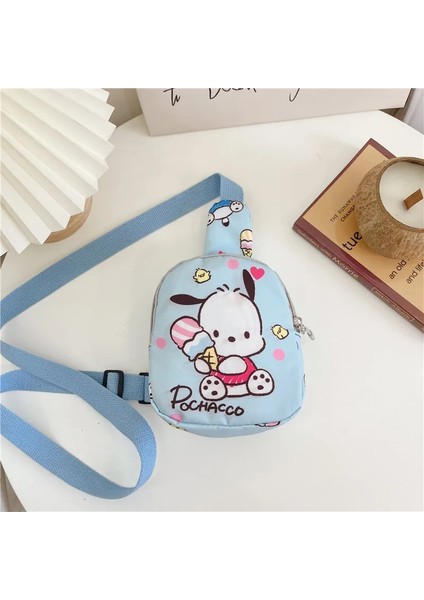 Sanrio Hello Kitty Çocuk Göğüs Çantası 2023 Kuromi Sevimli Bozuk Para Cüzdanı Omuz Çantası Erkek Kız Çapraz Vücut Çanta Moda Askılı Çanta (Yurt Dışından)