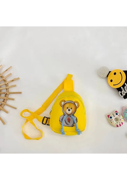 Moda Naylon Bel Omuz Çantaları Karikatür Ayı Çocuk Göğüs Çantası Açık Çocuklar Askılı Çanta Erkek Kız Çanta Parti (Yurt Dışından) fırsatları