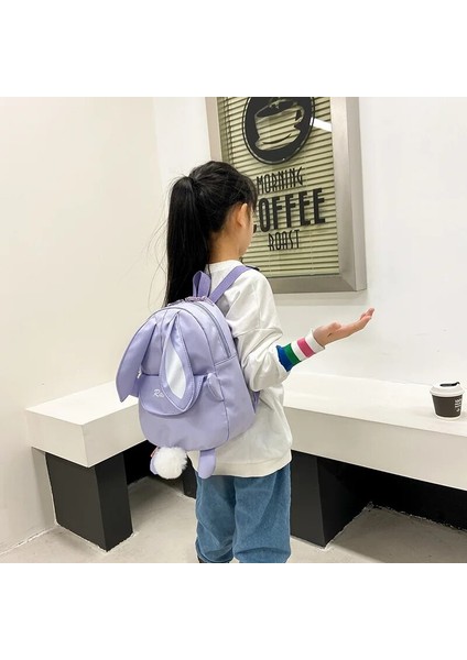 Karikatür Tavşan Çocuk Sırt Çantaları Yüksek Kapasiteli Çocuk Okul Çantaları Erkek Kız Taşınabilir Seyahat Kanvas Paketi Sevimli Tavşan Kitap Sırt Çantası (Yurt Dışından) indirimleri