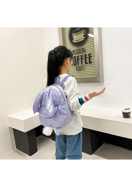 Karikatür Tavşan Çocuk Sırt Çantaları Yüksek Kapasiteli Çocuk Okul Çantaları Erkek Kız Taşınabilir Seyahat Kanvas Paketi Sevimli Tavşan Kitap Sırt Çantası (Yurt Dışından) indirimleri