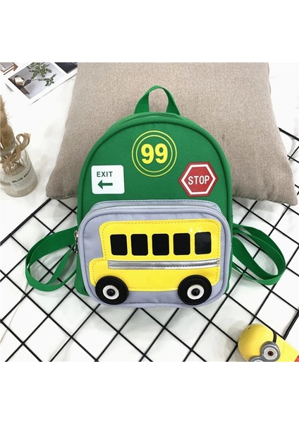Sevimli Anaokulu Çocuklar Okul Çantaları Karikatür Araba Çocuk Sırt Çantası Kız Erkek Hafif Tuval Yürümeye Başlayan Okul Çantası (Yurt Dışından)