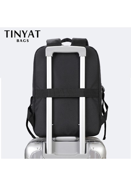 Tınyat Erkekler 15.6 Inç Dizüstü Sırt Çantaları Iş Seyahati Su Geçirmez Omuzdan Askili Çanta Genç Için Hafif Büyük Kapasiteli Okul Sırt Çantası (Yurt Dışından) modelleri