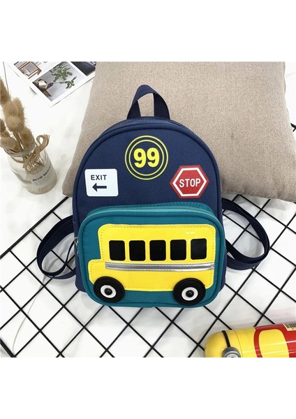 Sevimli Anaokulu Çocuklar Okul Çantaları Karikatür Araba Çocuk Sırt Çantası Kız Erkek Hafif Tuval Yürümeye Başlayan Okul Çantası (Yurt Dışından)
