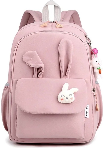 Mor Pembe Okul Sırt Çantası Kızlar Için Sevimli Tavşan Kitap Çantaları Su Geçirmez Hafif Okul Çantaları Öğrenci Sırt Çantaları Genç Okul Çantaları (Yurt Dışından) fırsatları