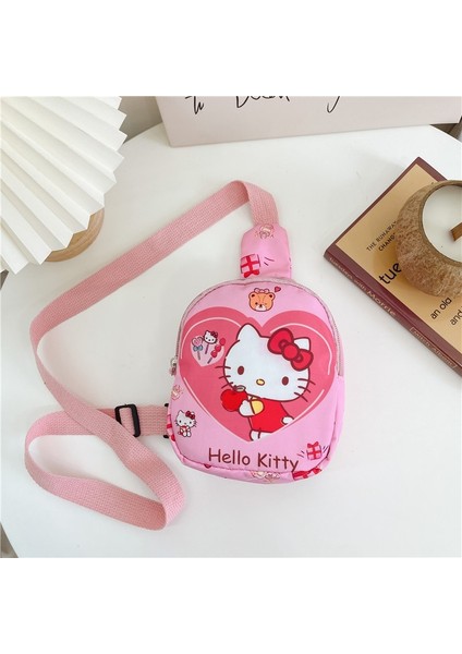 Sanrio Hello Kitty Çocuk Göğüs Çantası 2023 Kuromi Sevimli Bozuk Para Cüzdanı Omuz Çantası Erkek Kız Çapraz Vücut Çanta Moda Askılı Çanta (Yurt Dışından)