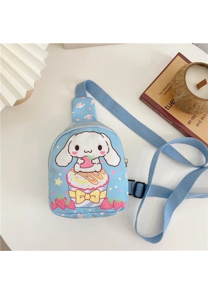Sanrio Hello Kitty Çocuk Göğüs Çantası 2023 Kuromi Sevimli Bozuk Para Cüzdanı Omuz Çantası Erkek Kız Çapraz Vücut Çanta Moda Askılı Çanta (Yurt Dışından)