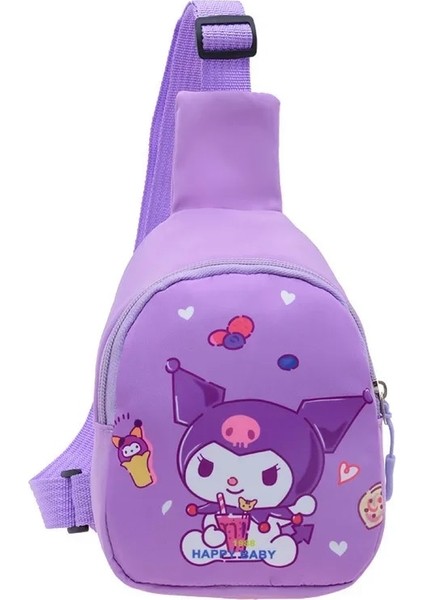 Sanrio Hello Kitty Çocuk Göğüs Çantası 2023 Kuromi Sevimli Bozuk Para Cüzdanı Omuz Çantası Erkek Kız Çapraz Vücut Çanta Moda Askılı Çanta (Yurt Dışından)
