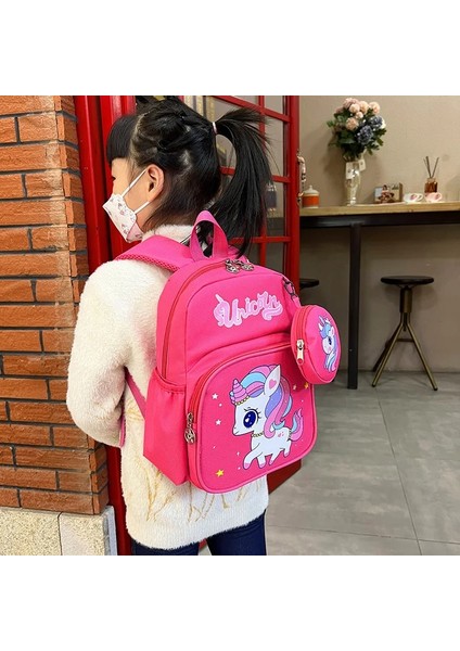 Karikatür Okul Sırt Çantası Öğrenci Için Unicorn Tavşan Baskı Okul Çantası Erkek Kız Anaokulu Bebek Çocuk Sırt Çantası ile Bozuk Para Cüzdanı (Yurt Dışından) fiyatları