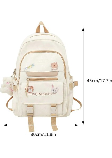 Okul Kız Sırt Çantası Okul Çantaları Genç Kızlar Için Çok Cepler Yeni Kawaii Sırt Çantası Kadın Harajuku Sevimli Mochila (Yurt Dışından)