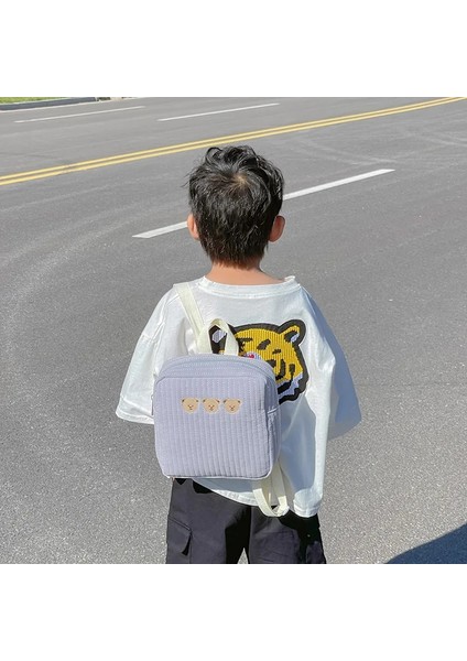 Sevimli Moda Ayı Erkek ve Kız Anaokulu Çocuk Sırt Çantaları Özel Ad Küçük Okul Çantası Sevimli Ayı Çocuklar Hediye Çantası Adı ile (Yurt Dışından) modelleri