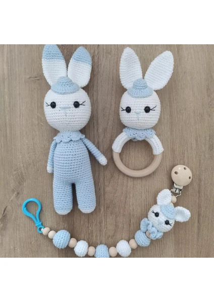 Amigurumi Örgü Yenidoğan Tavşan Set