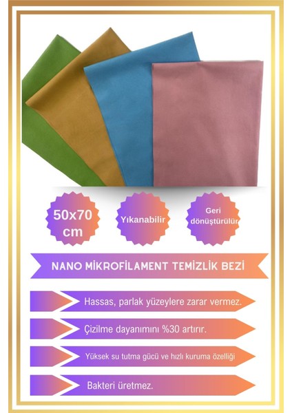 Nano Mikroflament Temizlik Bezi