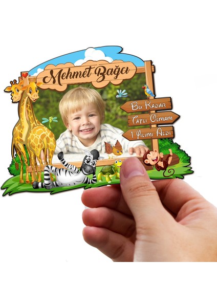 10 Adet Safari Temalı Doğum Günü Magnet