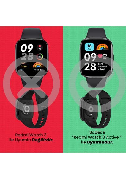 Xiaomi Redmi Watch 3 Active Ile Uyumlu Novagt Supreme Silikon Kordon modelleri