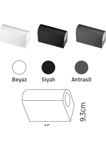 Çift Taraflı Işık Süzmeli Bahçe Aplik fiyatları