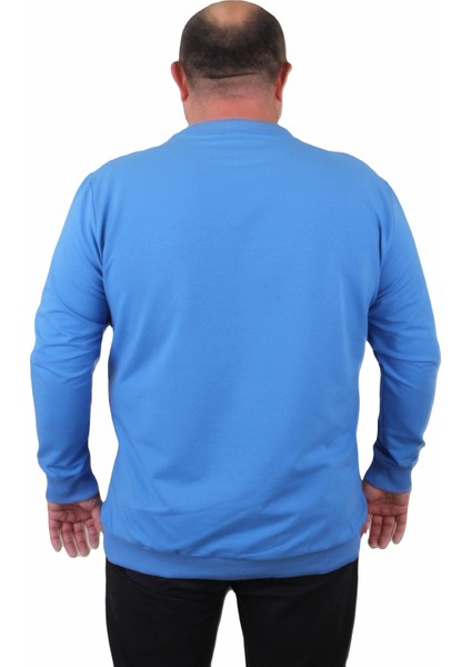 Mocgrande Büyük Beden Sıfır Yaka Classic Sweat 23216 Saks modelleri