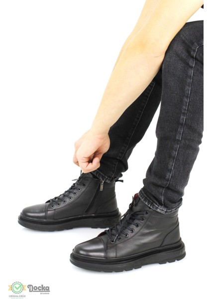Erkek Yumuşak Deri Kalın Taban Fermuarlı Spor Tarz Bot MR24/BT8473 fiyatları