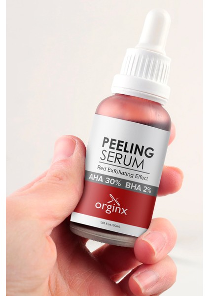 Canlandırıcı & Cilt Tonu Eşitleyici Yüz Kırmızı Peeling Serum 30 ml (Aha 10% + Bha 2%)