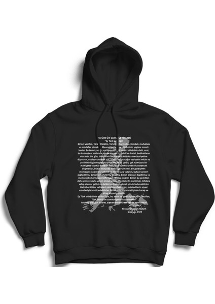 Gazi Mustafa Kemal Atatürk, Gençliğe Hitabe Kapüşonlu Sweatshirt Hoodie