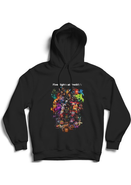 Five Nights At Freddy's, 5naf, Fnaf, All Characters, Oyun, Game Kapüşonlu Sweatshirt Hoodie