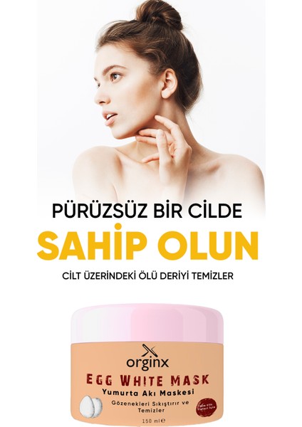 Yumurta Akı Maskesi Siyah Nokta ve Gözenek Temizleyici Maske 150ML