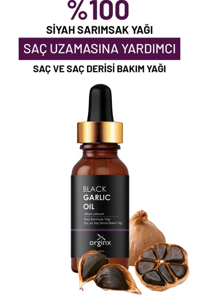 Hızlı Saç Uzatma Serumu, Aşırı Yıpranmış Ve Dökülen Saçlara Özel Kara Sarımsak Yağı 50 ml