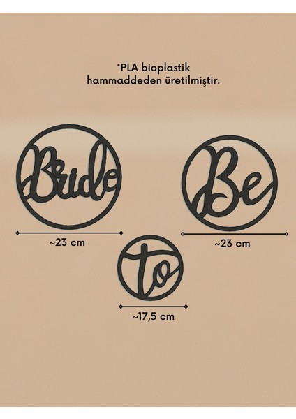 Bride To Be Parti Duvar Dekoru - Bioplastik