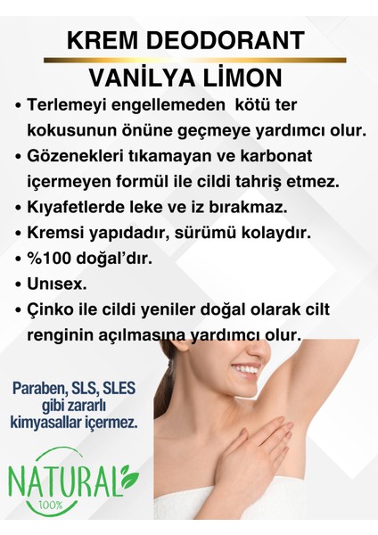 Krem Deodorant Vanilya & Limon Doğal Içerik fiyatları