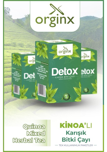 Kinoa Detox Form Çayı & Özel Karışımlı Çay 30lu Süzen Poşet