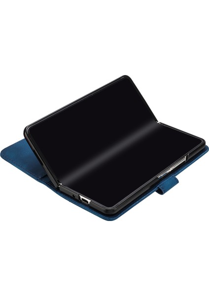 Samsung Galaxy Z Fold 4, Kart Yuvası Standlı Flip Cüzdan Pu Deri Manyetik Kapak (Yurt Dışından)
