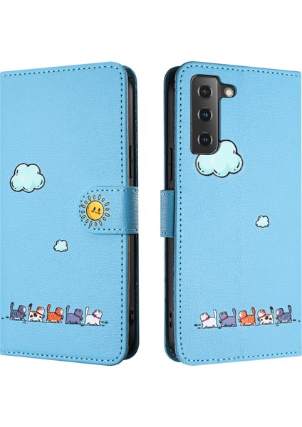 Samsung Galaxy S21 Fe Kart Tutuculu Deri Manyetik Folyo Kapak, Kickstand - Tpu Darbeye Dayanıklı Dayanıklı Koruyucu Telefon Kılıfı (Yurt Dışından) fiyatları