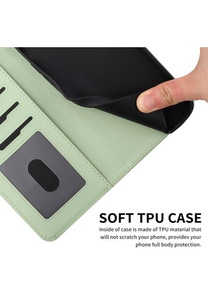 Apple iPhone Xr Kart Tutuculu Deri Manyetik Folyo Kapak, Kickstand - Tpu Darbeye Dayanıklı Dayanıklı Koruyucu Telefon Kılıfı (Yurt Dışından)