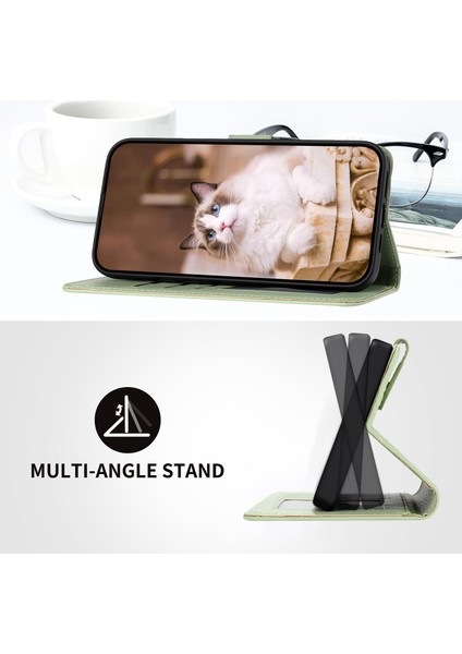 Apple iPhone Xr Kart Tutuculu Deri Manyetik Folyo Kapak, Kickstand - Tpu Darbeye Dayanıklı Dayanıklı Koruyucu Telefon Kılıfı (Yurt Dışından)