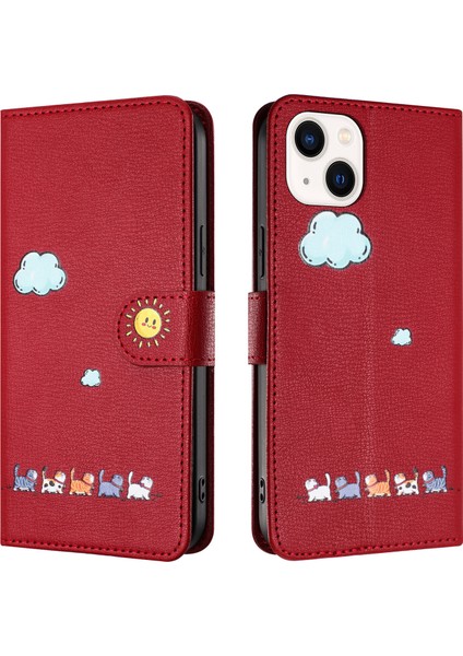 Apple iPhone 14 Plus Kart Tutuculu Deri Manyetik Folyo Kapak, Kickstand - Tpu Darbeye Dayanıklı Dayanıklı Koruyucu Telefon Kılıfı (Yurt Dışından) fiyatları