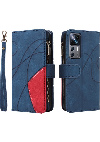 Durumda Xiaomi Mi 12T/12T Pro Dokuz Kart Yuvalı Zip Cüzdan Suni Deri Manyetik Kapatma Telefon Kılıfı (Yurt Dışından) modelleri