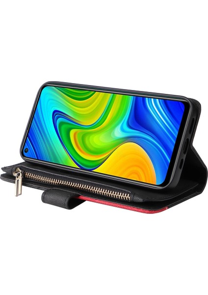 Durumda Xiaomi Redmi Note 9 4g Dokuz Kart Yuvalı Zip Cüzdan Suni Deri Manyetik Kapatma Telefon Kılıfı (Yurt Dışından) indirimleri