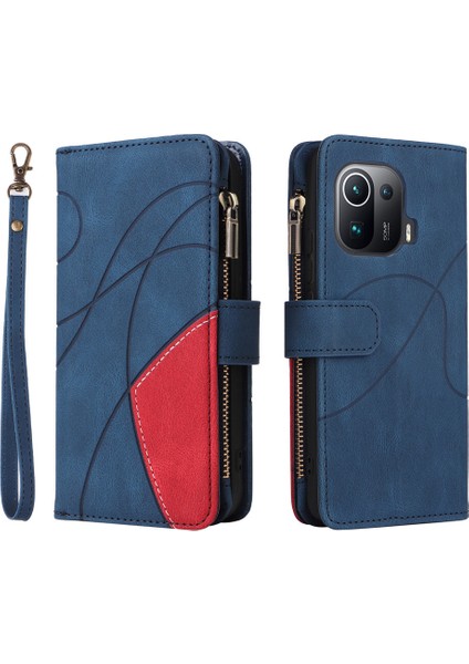Durumda Xiaomi Mi 11 Pro Dokuz Kart Yuvalı Zip Cüzdan Suni Deri Manyetik Kapatma Telefon Kılıfı (Yurt Dışından) modelleri