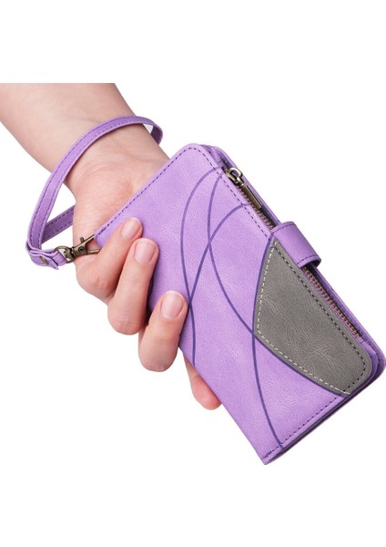 Durumda Samsung Galaxy S22 Plus Dokuz Kart Yuvalı Zip Cüzdan Suni Deri Manyetik Kapatma Telefon Kılıfı (Yurt Dışından) fiyatları