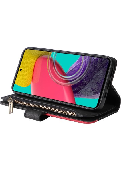 Durumda Samsung Galaxy M53 5g Dokuz Kart Yuvalı Zip Cüzdan Suni Deri Manyetik Kapatma Telefon Kılıfı (Yurt Dışından) indirimleri