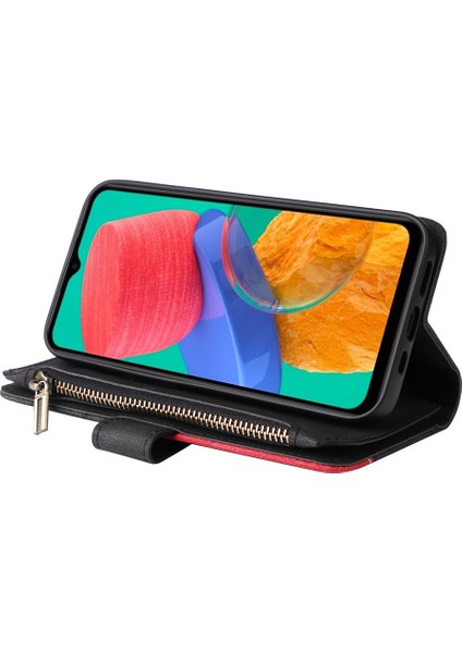 Durumda Samsung Galaxy M33 5g Dokuz Kart Yuvalı Zip Cüzdan Suni Deri Manyetik Kapatma Telefon Kılıfı (Yurt Dışından) indirimleri