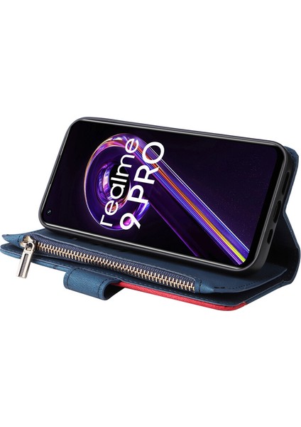 Durumda Oppo Realme 9 Pro 5g Dokuz Kart Yuvalı Zip Cüzdan Suni Deri Manyetik Kapatma Telefon Kılıfı (Yurt Dışından) indirimleri