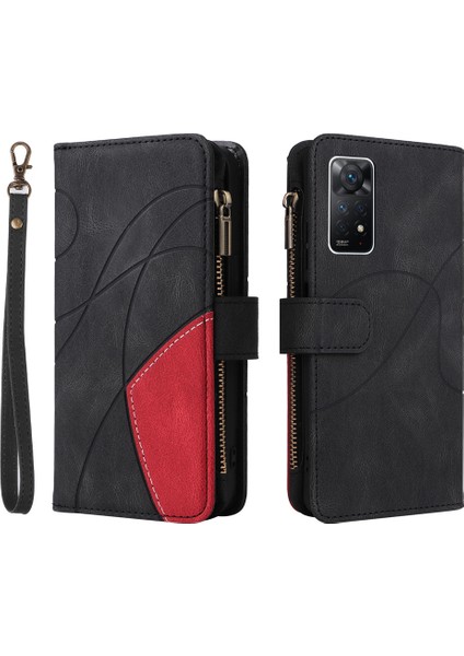 Durumda Xiaomi Redmi Note 11 Pro 4g Dokuz Kart Yuvalı Zip Cüzdan Suni Deri Manyetik Kapatma Telefon Kılıfı (Yurt Dışından) modelleri