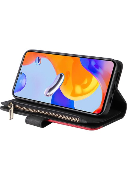 Durumda Xiaomi Redmi Note 11 Pro 4g Dokuz Kart Yuvalı Zip Cüzdan Suni Deri Manyetik Kapatma Telefon Kılıfı (Yurt Dışından) indirimleri