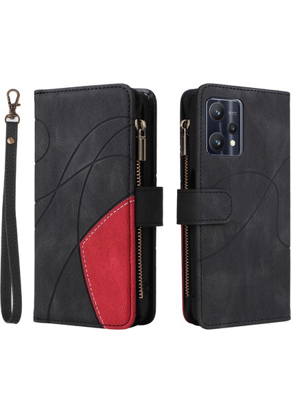 Durumda Oppo Realme 9 Pro 5g Dokuz Kart Yuvalı Zip Cüzdan Suni Deri Manyetik Kapatma Telefon Kılıfı (Yurt Dışından) modelleri