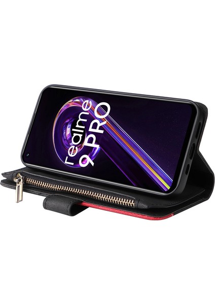 Durumda Oppo Realme 9 Pro 5g Dokuz Kart Yuvalı Zip Cüzdan Suni Deri Manyetik Kapatma Telefon Kılıfı (Yurt Dışından) indirimleri