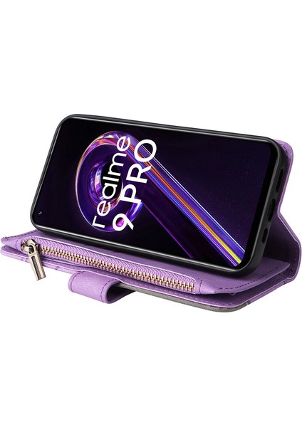 Durumda Oppo Realme 9 Pro 5g Dokuz Kart Yuvalı Zip Cüzdan Suni Deri Manyetik Kapatma Telefon Kılıfı (Yurt Dışından) indirimleri