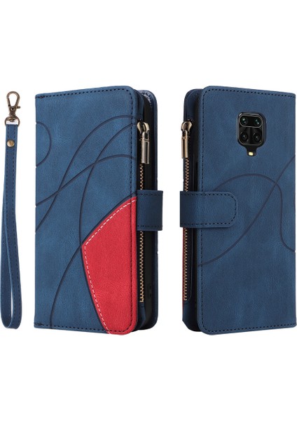 Durumda Xiaomi Redmi Note 9 Pro/9s Dokuz Kart Yuvalı Zip Cüzdan Suni Deri Manyetik Kapatma Telefon Kılıfı (Yurt Dışından) modelleri