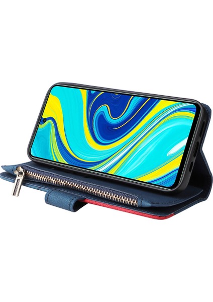 Durumda Xiaomi Redmi Note 9 Pro/9s Dokuz Kart Yuvalı Zip Cüzdan Suni Deri Manyetik Kapatma Telefon Kılıfı (Yurt Dışından) indirimleri