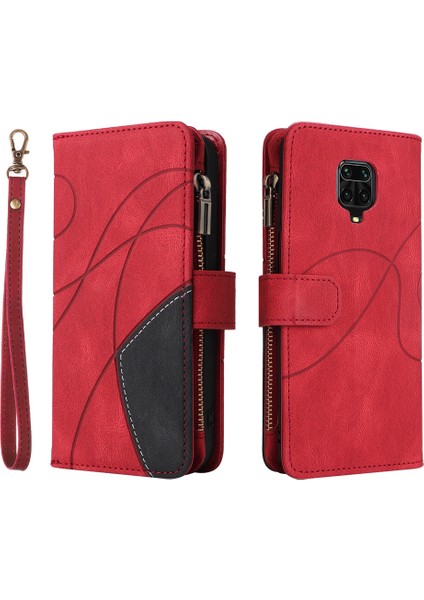 Durumda Xiaomi Redmi Note 9 Pro/9s Dokuz Kart Yuvalı Zip Cüzdan Suni Deri Manyetik Kapatma Telefon Kılıfı (Yurt Dışından) modelleri