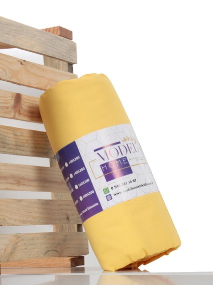 Ranforce Akfil Sarı Lastikli Çarşaf 1 Adet Yastık Kılıflı Tek Kişilik Fitted Çarşaf Seti 120x200 indirimleri